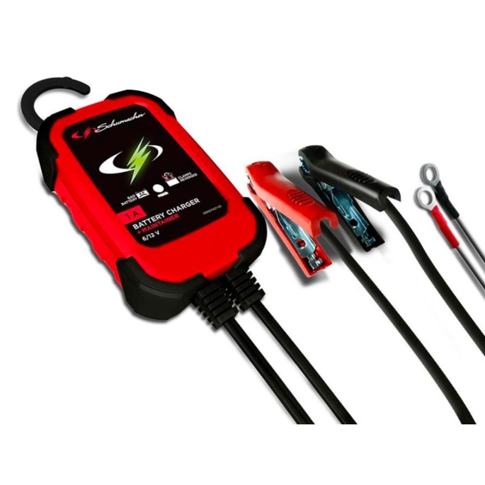 CARGADOR DE BATERÍAS + CARGADOR DE MANTENIMIENTO 6-12V 1A SPI1 SCHUMACHER CARGADOR DE BATERÍAS + CARGADOR DE MANTENIMIENTO 6-12V 1A SPI1 SCHUMACHER