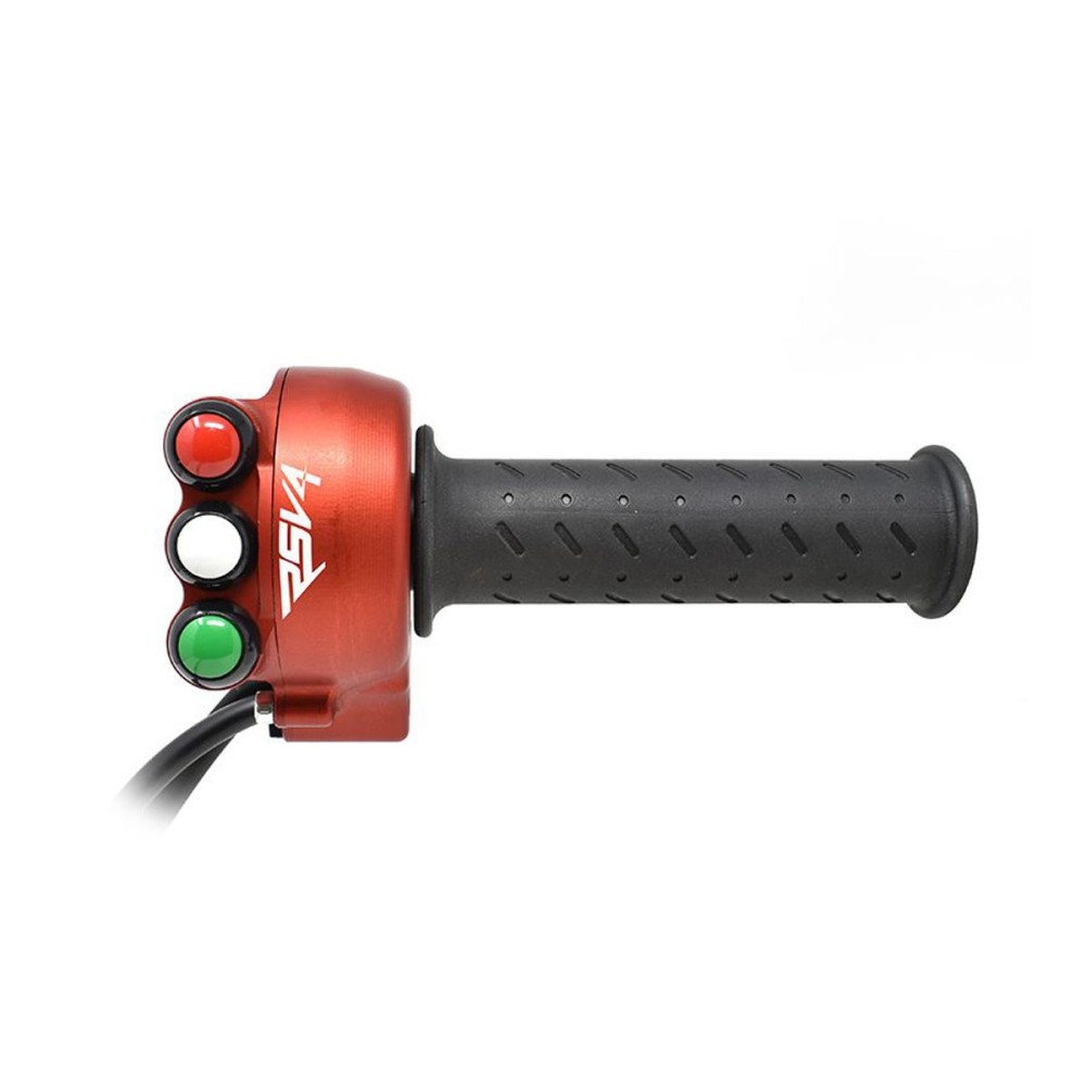 MANDO ACELERADOR ROJO CON PULSADOR JETPRIME APRILIA RSV4 / RR 2017-2020