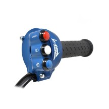 MANDO ACELERADOR AZUL CON PULSADOR JETPRIME APRILIA RSV4 / RR 2017-2020