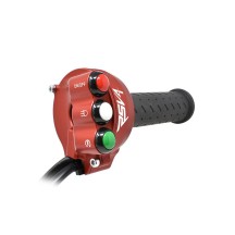 MANDO ACELERADOR ROJO CON PULSADOR JETPRIME APRILIA RSV4 / RR 2017-2020