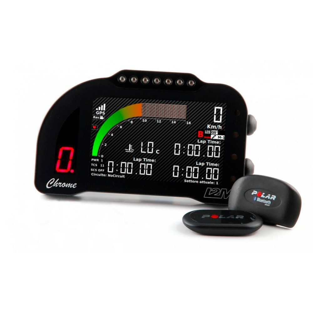 I2M DISPLAY CHROME PLUS 2 GPS STOPWATCH DATA ACQUISER DUCATI 1098 / 1198