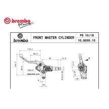 BOMBA DE EMBRAGUE AXIAL BREMBO RACING PS 10 KTM EXC-F 350 / 500 2012-2013