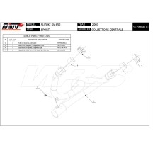 COLECTOR DE ACERO INOXIDABLE MIVV SUZUKI SV 650 2003-2003