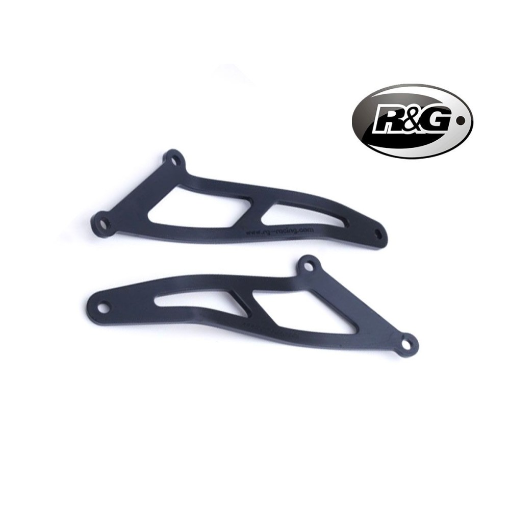SOPORTE DE ESCAPE + PLACA AGUJEROS ESTRIBERA TRASERA R&G KAWASAKI Z 250 2019