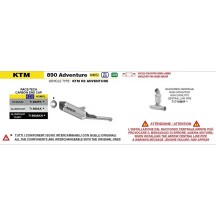 RACE SILENT TECH ARROW TITANIO-CARBY KTM 890 ADVENTURE / R 2025