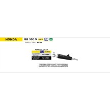 FLECHA OSCURA DE ALUMINIO DEL KIT TERMINAL REBELDE HONDA GB 350 S 2025