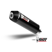 SILENCIADOR MIVV OVAL ACERO NEGRO-CARBONO QJ MOTOR SRT 800 S / X / SX 2024