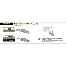 SILENCIADORES ARROW PRO RACE ACERO NICHROM NEGRO DUCATI HYPERMOTARD 950 / SP 2022-2024