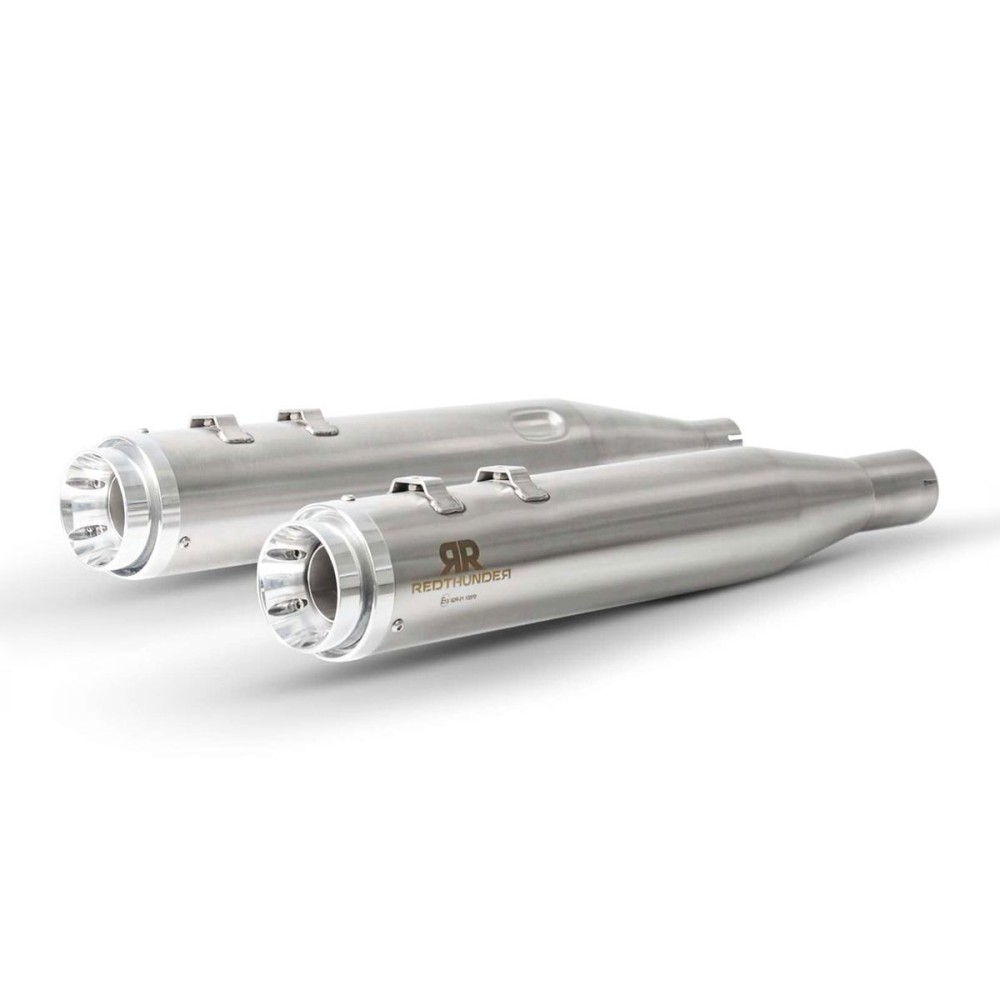 PAR DE SILENCIADORES LATERALES RASO THUNDER ROJO HARLEY DAVIDSON TOURING 2009-2016