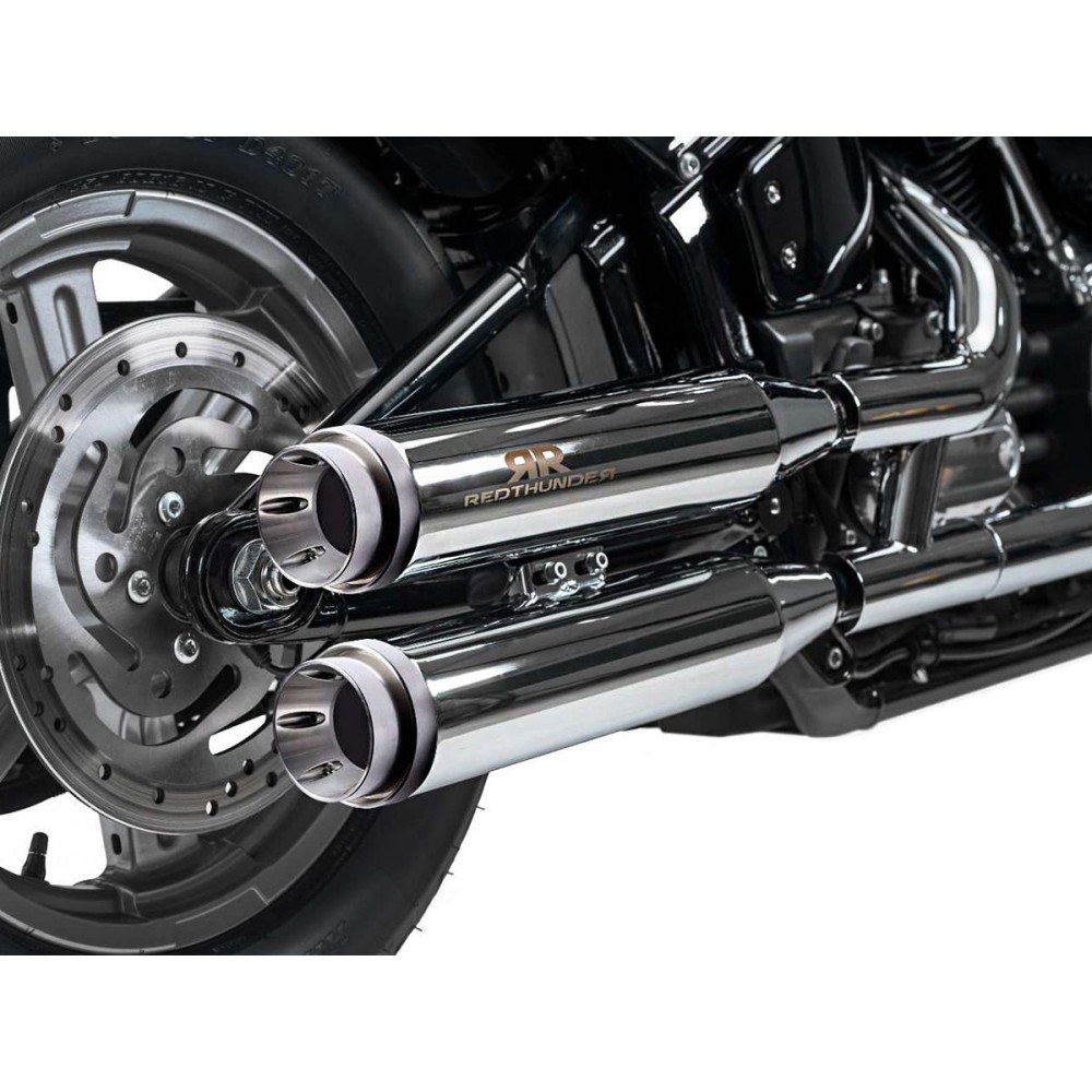 TERMINAL SLIP DE SATINADO THUNDER ROJO HARLEY DAVIDSON SOFTAIL SPORTGLIDE M8 2018-2020 E4