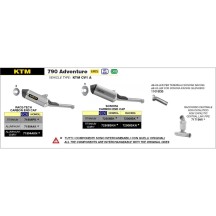 SILENCIADOR RACE TECH TITANIO CARBY ARROW KTM 790 ADVENTURE 2024