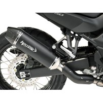 SILENCIADOR DE ESCAPE SP-1 CARBONO CORTO NEGRO HP CORSE HONDA TRANSALP XL 750 2023-2024