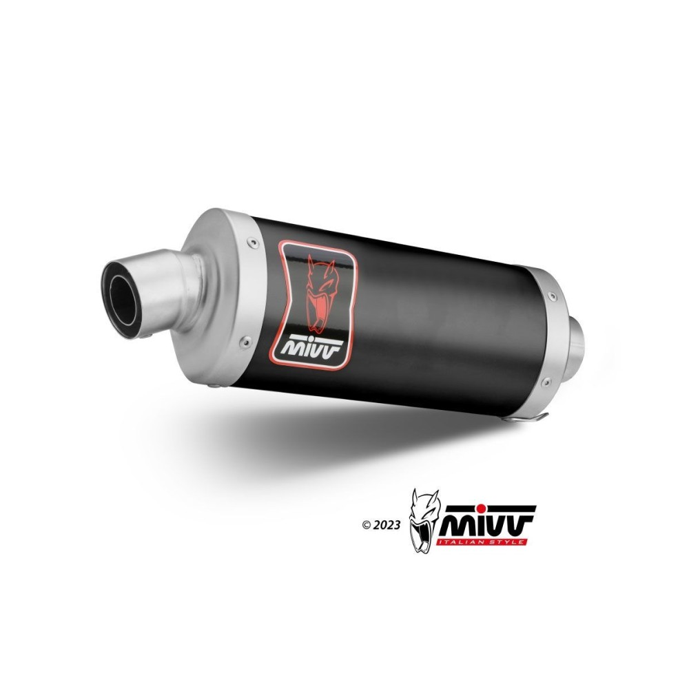 SILENCIADOR MIVV DAKAR ACERO INOXIDABLE NEGRO ROYAL ENFIELD HIMALAYAN 2021-2023