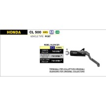 SILENCIADOR REBEL ARROW ACERO OSCURO ALUMINIO OSCURO HONDA CL 500 2023