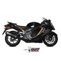 PAR DE SILENCIADORES MIVV SPEED EDGE ACERO INOXIDABLE NEGRO SUZUKI GSX-R 1300 HAYABUSA 2021-2024