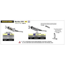 SILENCIADOR RACE TECH ARROW TITANIO CARBONO HUSQVARNA NORDEN 901 2022-2023