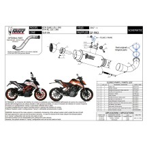 SILENCIADOR MIVV GP PRO CARBONO KTM 125 DUKE 2017-2020