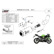SILENCIADOR MIVV SPORT MK3 CARBONO KAWASAKI ZX-6R 636 2021-2024
