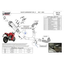 SILENCIADOR MIVV DELTA RACE CARBONO DUCATI SUPERSPORT 939 / R 2017-2020
