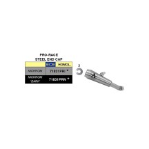 SILENCIADOR PRO RACE ARROW ACERO INOXIDABLE YAMAHA R3 2021-2023