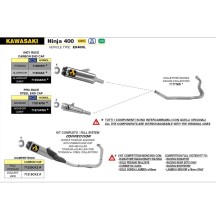 SILENCIADOR ARROW INDY RACE ALUMINIO NEGRO KAWASAKI NINJA 400 2023