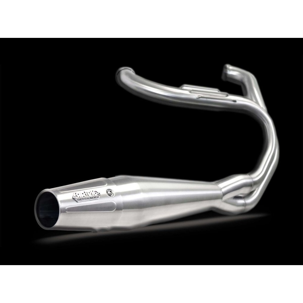 ESCAPE COMPLETO DE ACERO INOXIDABLE SATINADO 2:1 RED THUNDER HARLEY DAVIDSON FXR 1989-1999