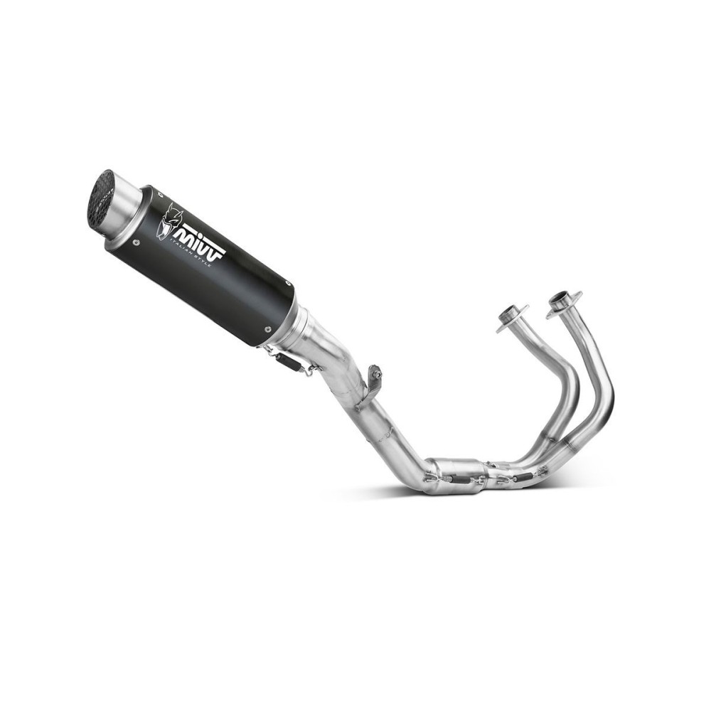 SISTEMA COMPLETO MIVV GP PRO EN ACERO INOXIDABLE NEGRO KAWASAKI Z 650 2024