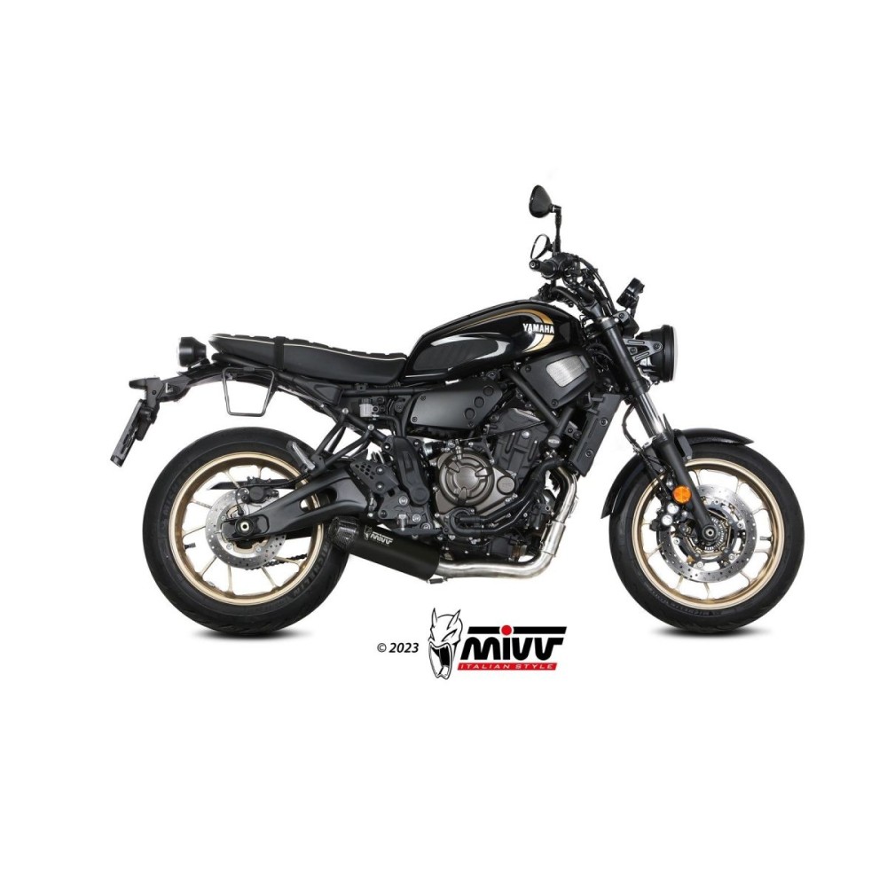 SISTEMA COMPLETO HR-1 ACERO INOXIDABLE NEGRO LARGO MIVV YAMAHA XSR 700 2021-2024