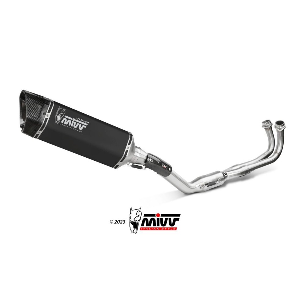 ESCAPE COMPLETO SR-1 MIVV TITANIO NEGRO YAMAHA T-MAX 560 2022-2024