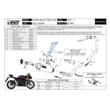 ESCAPE COMPLETO 1X1 MIVV SPORT GP PRO NEGRO ACERO INOXIDABLE SUZUKI GSX-S 125 2017-2020