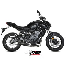 ESCAPE COMPLETO 2X1 MIVV DELTA RACE NEGRO ACERO INOXIDABLE YAMAHA MT-07 / FZ-07 2021-2024