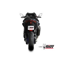 ESCAPE COMPLETO OVALADO ACERO INOXIDABLE NEGRO CARBONO MIVV YAMAHA T-MAX 560 2022-2024