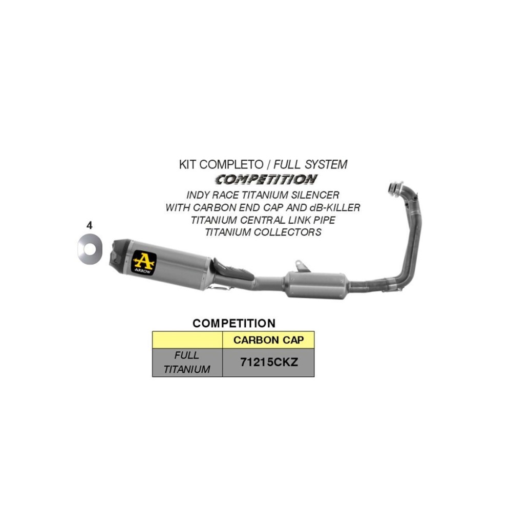 ESCAPE COMPLETO COMPETITION TITANIUM ARROW APRILIA APRILIA TUONO 660 2021-2022
