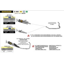KIT ESCAPE COMPLETO ARROW COMPETITION TITANIO KAWASAKI Z 400 2023