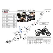 ESCAPE COMPLETO MIVV GP PRO NEGRO ACERO INOXIDABLE HONDA CB 125 R 2018-2020