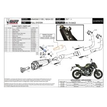 ESCAPE COMPLETO 2X1 MIVV SPORT OVALADO CARBONO KAWASAKI NINJA 650 2017-2023
