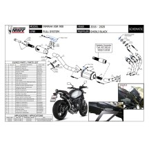 ESCAPE COMPLETO 3X1 MIVV GHIBLI INOX NEGRO YAMAHA XSR 900 2016-2020