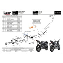 ESCAPE COMPLETO 1X1 MIVV SOUND ACERO NEGRO YAMAHA MT-125 2015-2019