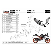 ESCAPE COMPLETO 1X1 MIVV SOUND ACERO NEGRO KTM RC 390 2014-2016