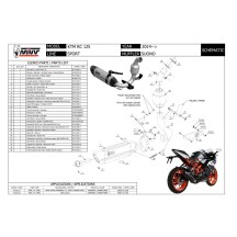 ESCAPE COMPLETO 1X1 MIVV SOUND ACERO NEGRO KTM RC 125 2014-2016