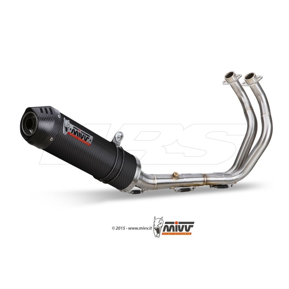 ESCAPE COMPLETO 2X1 MIVV OVALADO CARBONO-CARBONO YAMAHA MT-07 / FZ-07 2014-2024