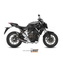ESCAPE COMPLETO 2X1 MIVV OVALADO CARBONO-CARBONO YAMAHA MT-07 / FZ-07 2014-2024