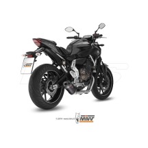 ESCAPE COMPLETO 2X1 MIVV OVALADO CARBONO-CARBONO YAMAHA MT-07 / FZ-07 2014-2024