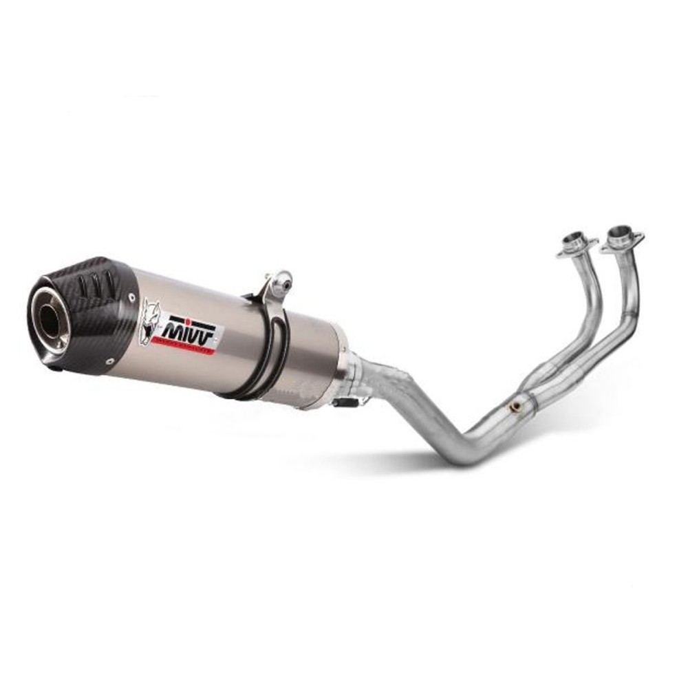 ESCAPE COMPLETO 2X1 MIVV OVALADO TITANIO-CARBONO KAWASAKI VERSYS 650 2015-2020