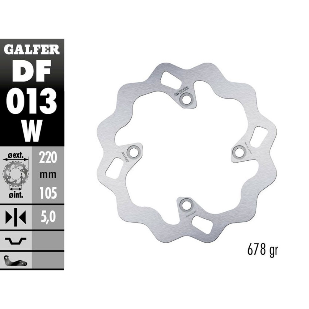 DF013W DISCO FIJO TRASERO GALFER HONDA CB 125 R 2018-2023