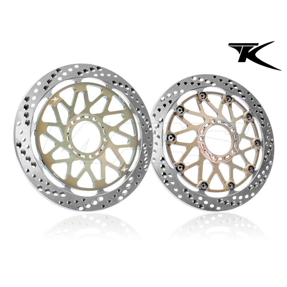 PAR DE DISCOS DE FRENO DELANTERO FLOTANTES LÍNEA EVO TK YAMAHA R6 2006-2016