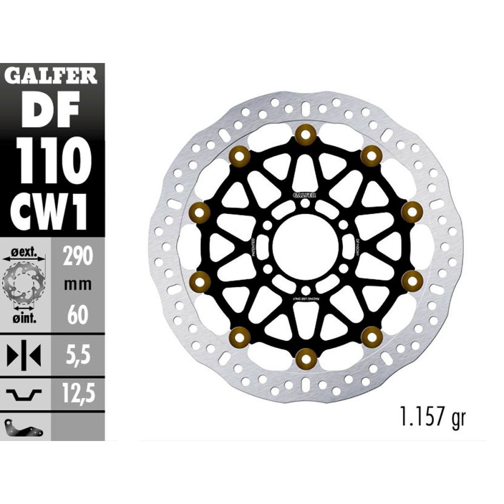 DF110CW1 DISCO FLOTANTE GALFER MOTO 2 KALEX TRIUMPH 750