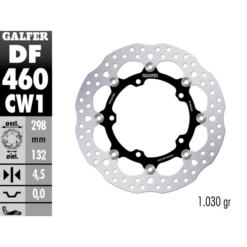 DF460CW1 DISCO FLOTANTE GALFER YAMAHA R3 2015-2020
