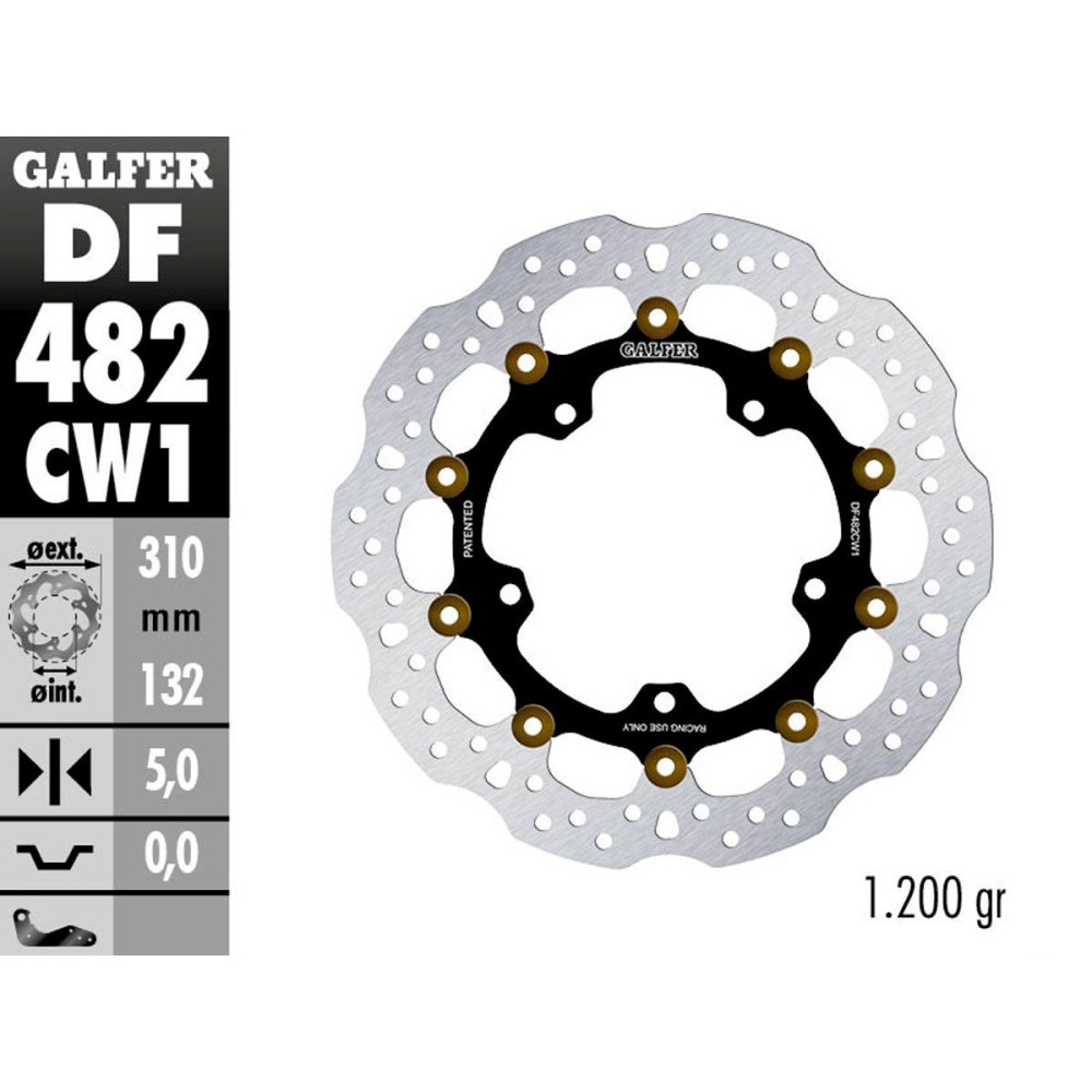 DF482CW1 DISCO FLOTANTE GALFER YAMAHA R6 2005-2016