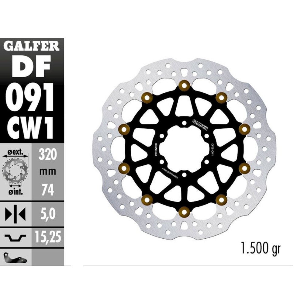 DF091CW1 DISCO FLOTANTE GALFER HONDA CBR 1000 RR SP 2017-2019